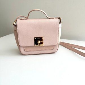 FENDI Light Pink Leather Shoulder Crossbody Bag
